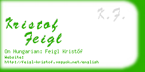 kristof feigl business card